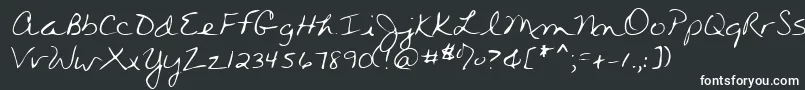フォントLehn280 – 黒い背景に白い文字