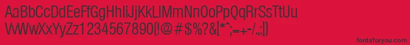 OlympiaLightcond Font – Black Fonts on Red Background