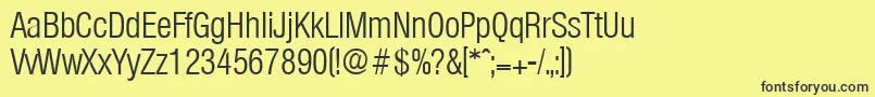 OlympiaLightcond Font – Black Fonts on Yellow Background