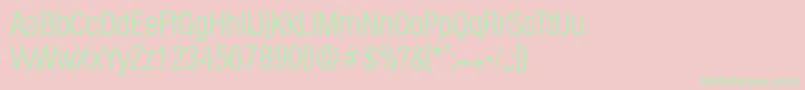 OlympiaLightcond Font – Green Fonts on Pink Background