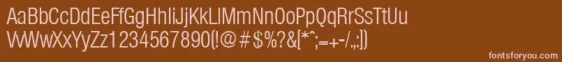 OlympiaLightcond Font – Pink Fonts on Brown Background