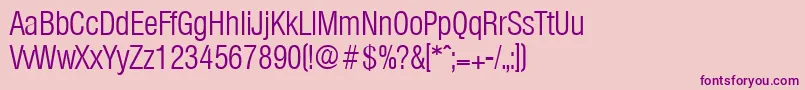 OlympiaLightcond Font – Purple Fonts on Pink Background