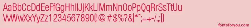 OlympiaLightcond Font – Red Fonts on Pink Background