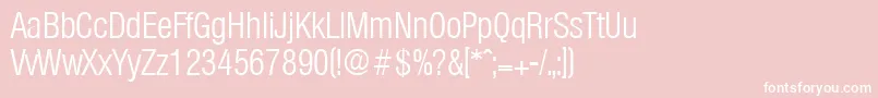 OlympiaLightcond Font – White Fonts on Pink Background
