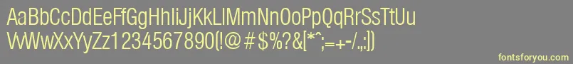 OlympiaLightcond Font – Yellow Fonts on Gray Background
