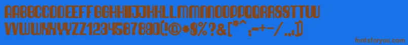 QuimbieUltraHeavy Font – Brown Fonts on Blue Background