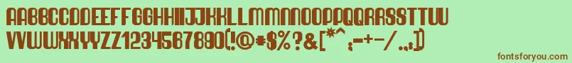 QuimbieUltraHeavy Font – Brown Fonts on Green Background
