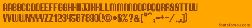 QuimbieUltraHeavy Font – Brown Fonts on Orange Background