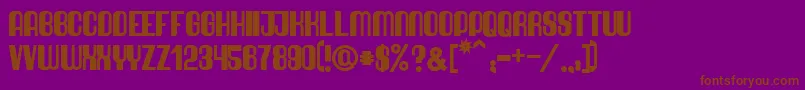 QuimbieUltraHeavy Font – Brown Fonts on Purple Background