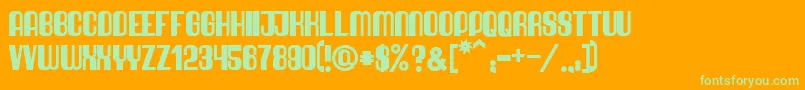QuimbieUltraHeavy Font – Green Fonts on Orange Background