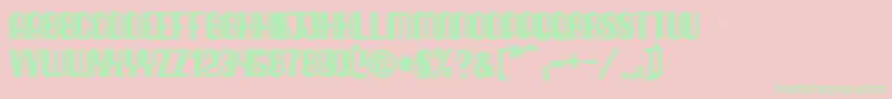 QuimbieUltraHeavy Font – Green Fonts on Pink Background