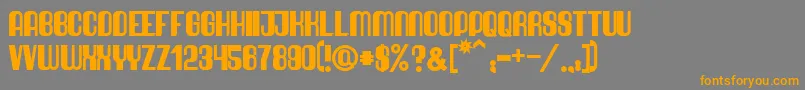 QuimbieUltraHeavy Font – Orange Fonts on Gray Background