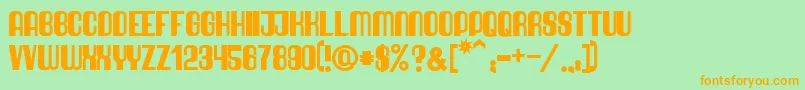 QuimbieUltraHeavy Font – Orange Fonts on Green Background