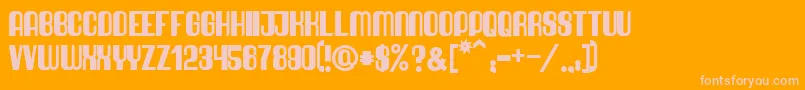QuimbieUltraHeavy Font – Pink Fonts on Orange Background