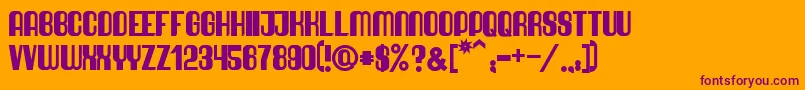 QuimbieUltraHeavy Font – Purple Fonts on Orange Background