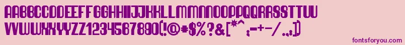 QuimbieUltraHeavy Font – Purple Fonts on Pink Background