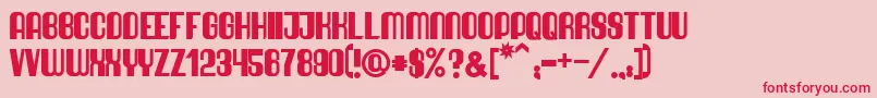 QuimbieUltraHeavy Font – Red Fonts on Pink Background
