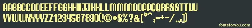 QuimbieUltraHeavy Font – Yellow Fonts on Black Background
