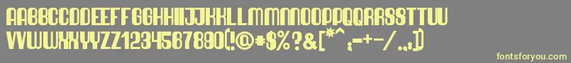 QuimbieUltraHeavy Font – Yellow Fonts on Gray Background