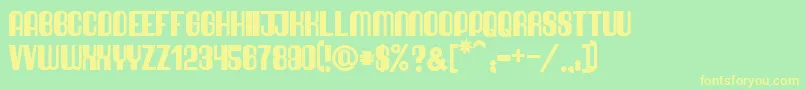 QuimbieUltraHeavy Font – Yellow Fonts on Green Background