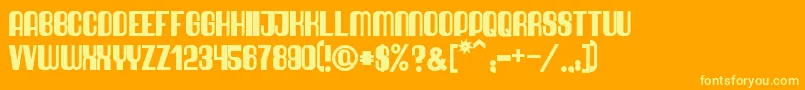 QuimbieUltraHeavy Font – Yellow Fonts on Orange Background