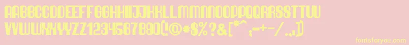 QuimbieUltraHeavy Font – Yellow Fonts on Pink Background