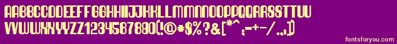 QuimbieUltraHeavy Font – Yellow Fonts on Purple Background