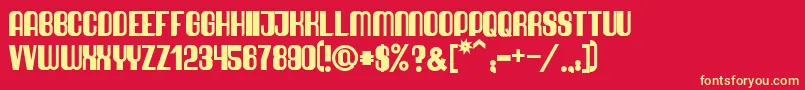 QuimbieUltraHeavy Font – Yellow Fonts on Red Background