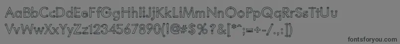 Шрифт BlacksmithDelightOutlined – чёрные шрифты на сером фоне