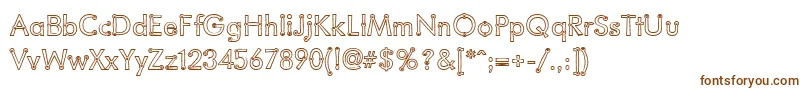 Шрифт BlacksmithDelightOutlined – коричневые шрифты на белом фоне