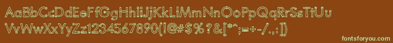 BlacksmithDelightOutlined Font – Green Fonts on Brown Background