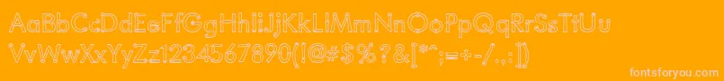 BlacksmithDelightOutlined Font – Pink Fonts on Orange Background