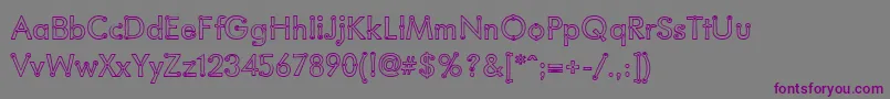 Шрифт BlacksmithDelightOutlined – фиолетовые шрифты на сером фоне