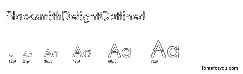 BlacksmithDelightOutlined Font Sizes