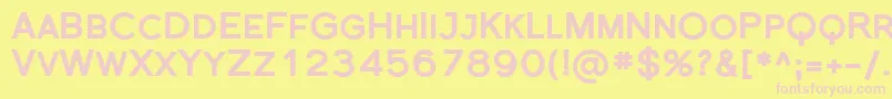 Sfflorencesansscblack Font – Pink Fonts on Yellow Background