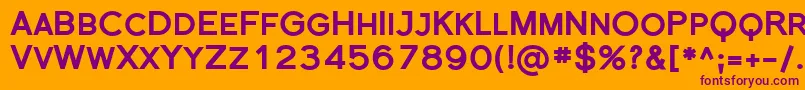 Sfflorencesansscblack Font – Purple Fonts on Orange Background