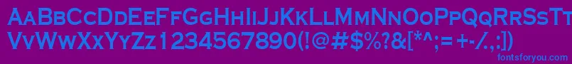 ACoppergothcapsBold Font – Blue Fonts on Purple Background