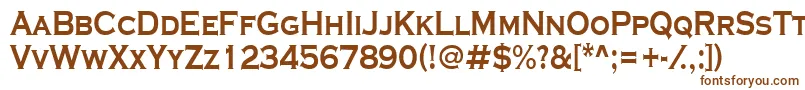 Шрифт ACoppergothcapsBold – коричневые шрифты на белом фоне