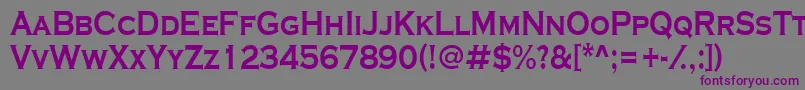 Шрифт ACoppergothcapsBold – фиолетовые шрифты на сером фоне