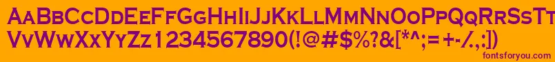 ACoppergothcapsBold Font – Purple Fonts on Orange Background