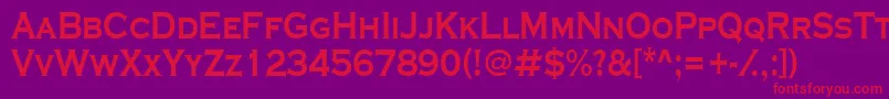 ACoppergothcapsBold Font – Red Fonts on Purple Background