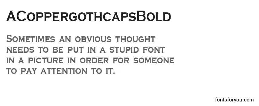ACoppergothcapsBold Font