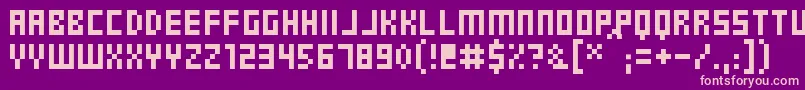 PixelGosub Font – Pink Fonts on Purple Background