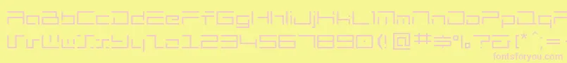 Mh Font – Pink Fonts on Yellow Background