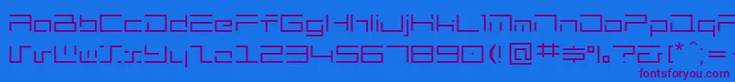 Mh Font – Purple Fonts on Blue Background