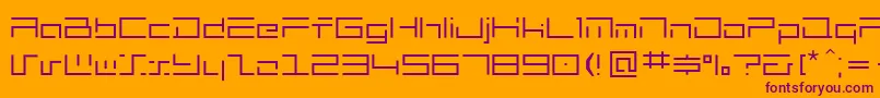 Mh Font – Purple Fonts on Orange Background