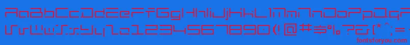 Mh Font – Red Fonts on Blue Background