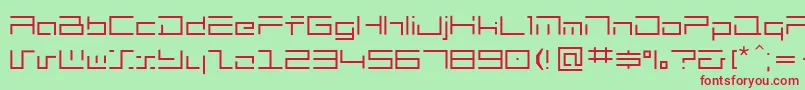 Mh Font – Red Fonts on Green Background