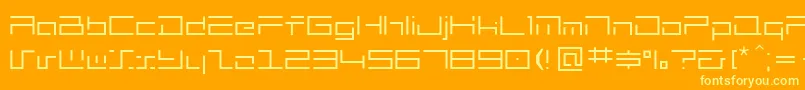 Mh Font – Yellow Fonts on Orange Background