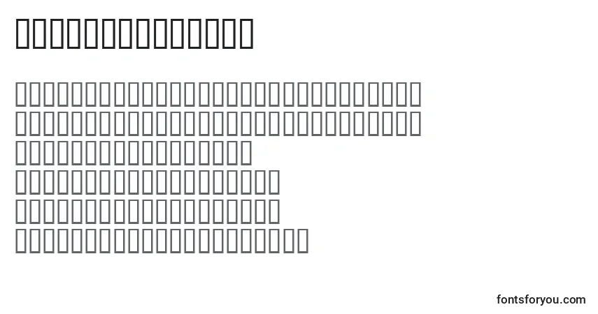 Matrixschedule-fontti – aakkoset, numerot, erikoismerkit